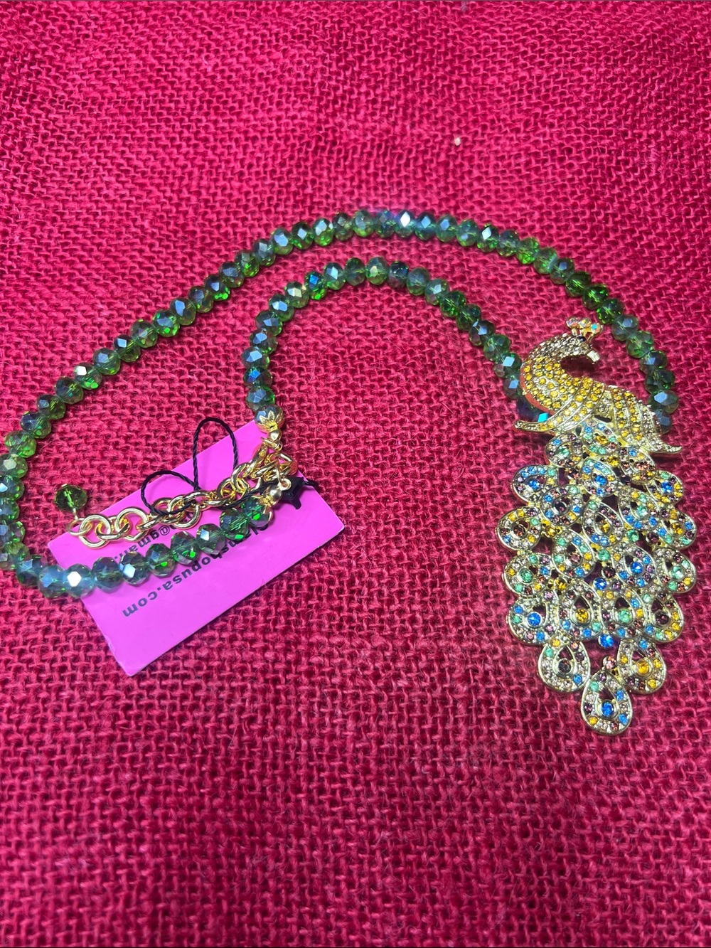 Glam Gold Peacock multiple color rhinestones